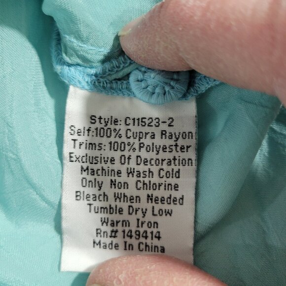 Johnny Was Women's Embroidered Blue Top - Picture 10 of 12